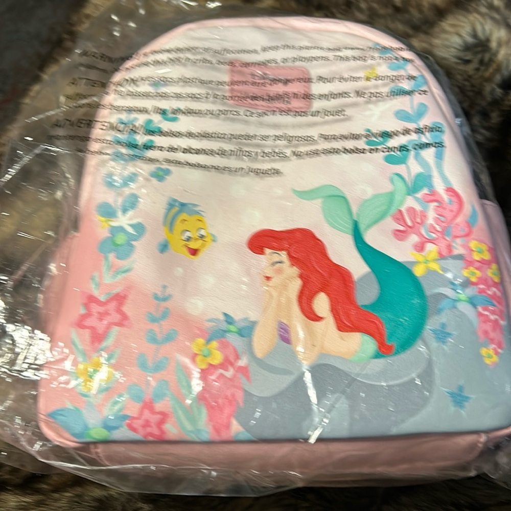 Loungefly Ariel daydreaming pink wallet and mini backpack